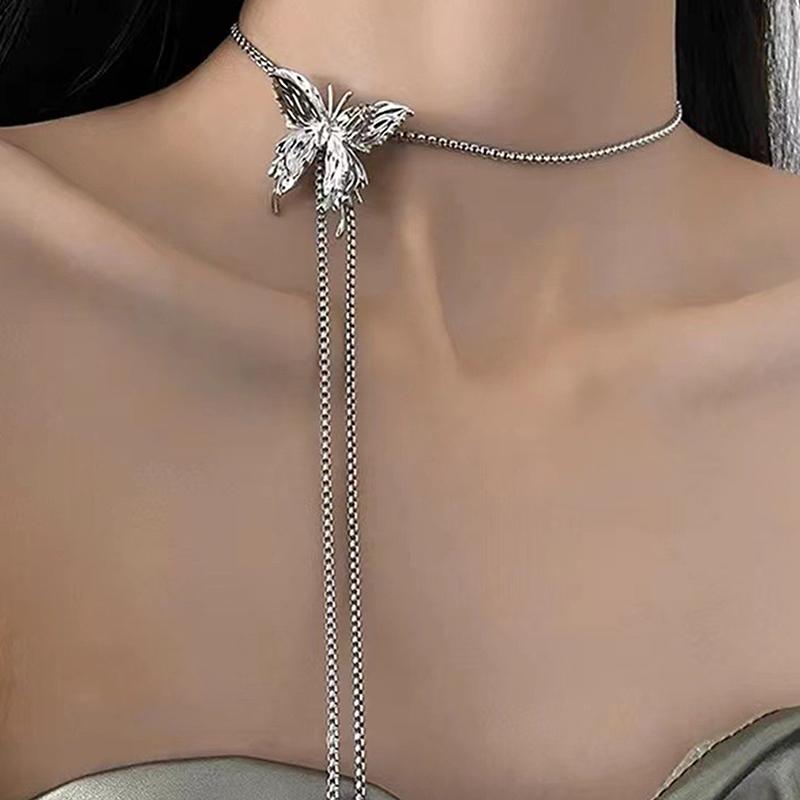 Dainty Butterfly Pendant Multiayer Waist Chain Necklace Elegant Body Chain Party Jewelry Gift