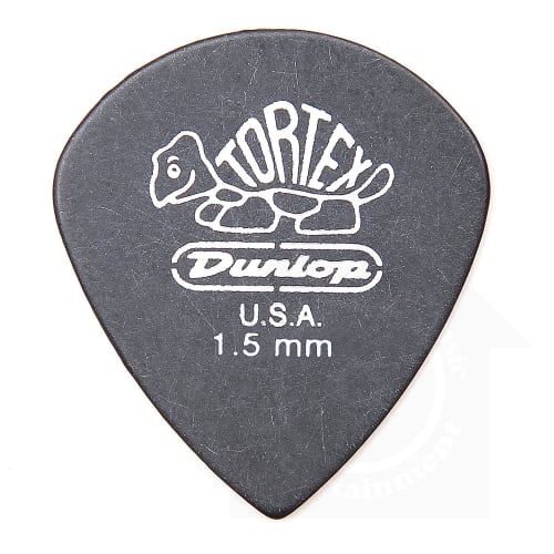 

Jim Dunlop Tortex Jazz Pitch Black Picks (12-Pack) 1.50mm with Musent Custom Players Picks | 482B150-BLK-12P