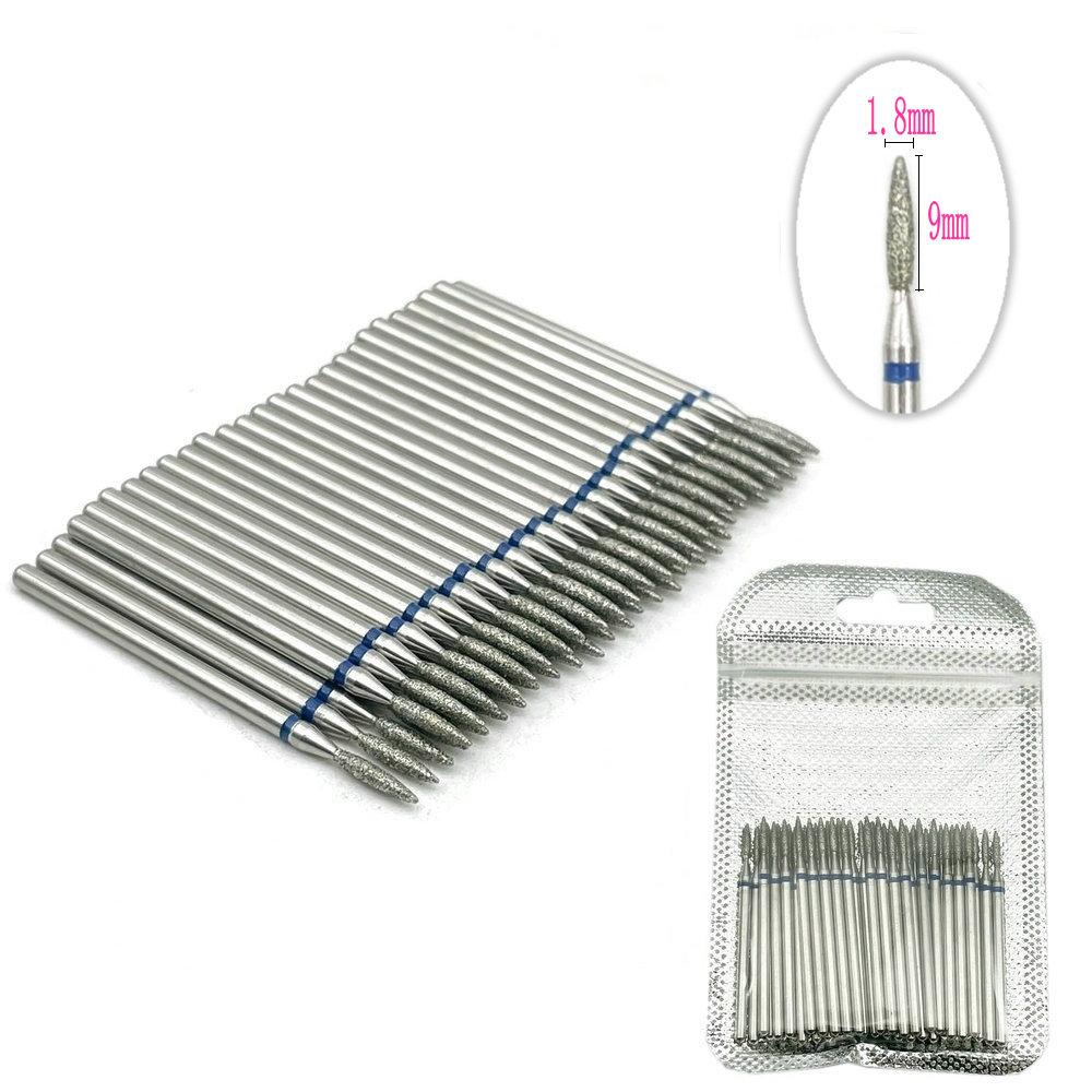 50 teile/satz Diamant Fräser Schleifen Bur Bohrer Bits Dental Schleifen Dental Polieren Burs Nagel Bohrer Bits 2,35mm Schaft