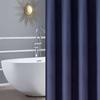 Thickened Jacquard Waffle Shower Curtain Pure Color Waterproof Bathroom Partition Easy Install Privacy Screen