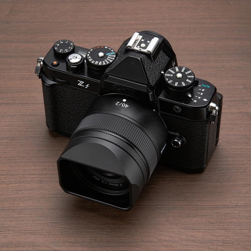 LH-N52 Z28F2.8 Lens Hood for Nikon ZF ZFC Z40F2 Z28F2.8 28F2.8SE 40F2SE Aluminum Metal Camera Lens Hood with 52mm Adapter Ring