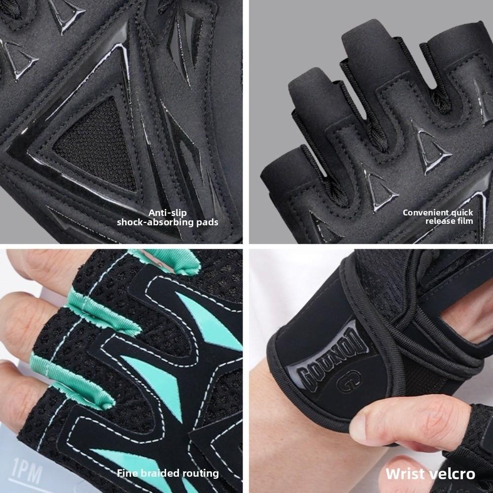 Wear-Resistant Fitness Cycling Gloves Anti-Slip Half Finger Cycling Gloves  Outdoor Sport