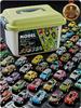 Collector's Edition Storage Bucket: 30 Alloy Pull-Back Racing Cars Tin Set