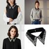Strass-verzierter bequemer Polyester-Faux-Kragen für Geschäftsveranstaltungen und Abendanlässe