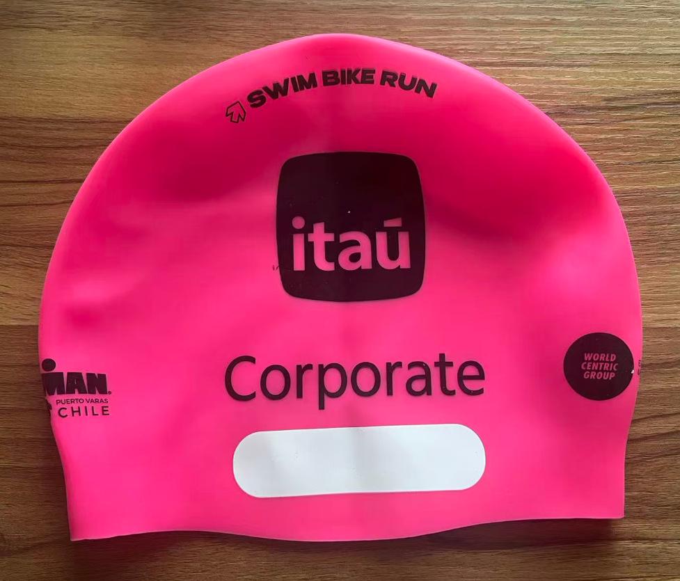 3D Seamless Unisex Silicone Swim Cap with Logo