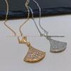 Women's Full Diamond Fan-shaped Skirt Necklace - High-end Oversized Pendant Jewelry