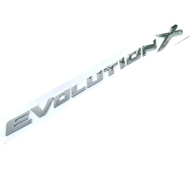 Evolution X Schriftzüge ABS Kunststoff Auto Styling Emblem Abzeichen Automobil Umbau Kofferraum 3D Aufkleber Decal für Mitsubishi Lancer EVO