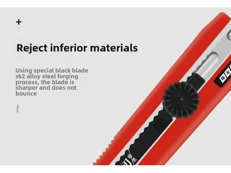 Woodpecker 25mm Heavy-Duty Utility Knife for Cutting Paper, Leather, and Wallpaper