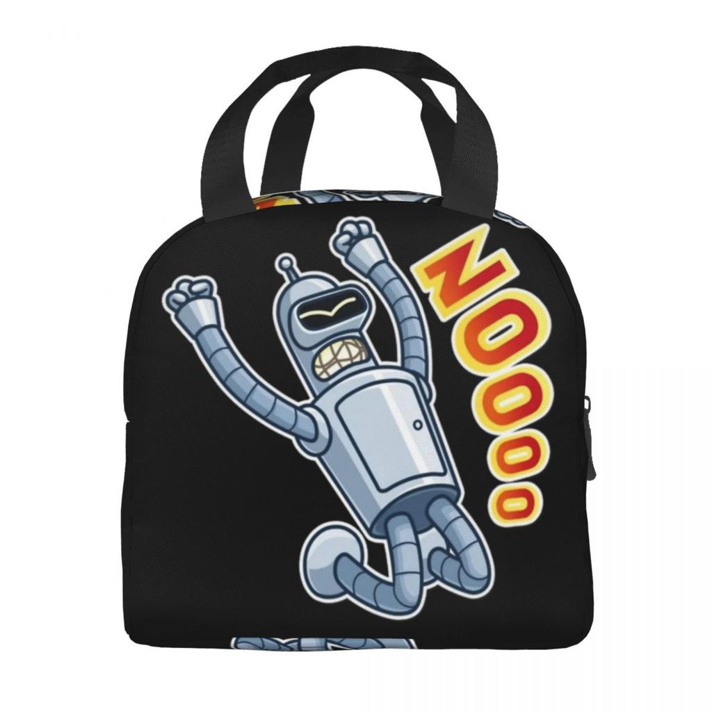 Futuramas Cartoon Comic Product Insulated Lunch Bag For School Food Storage Bag Leakproof Cooler Thermal Lunch Boxes