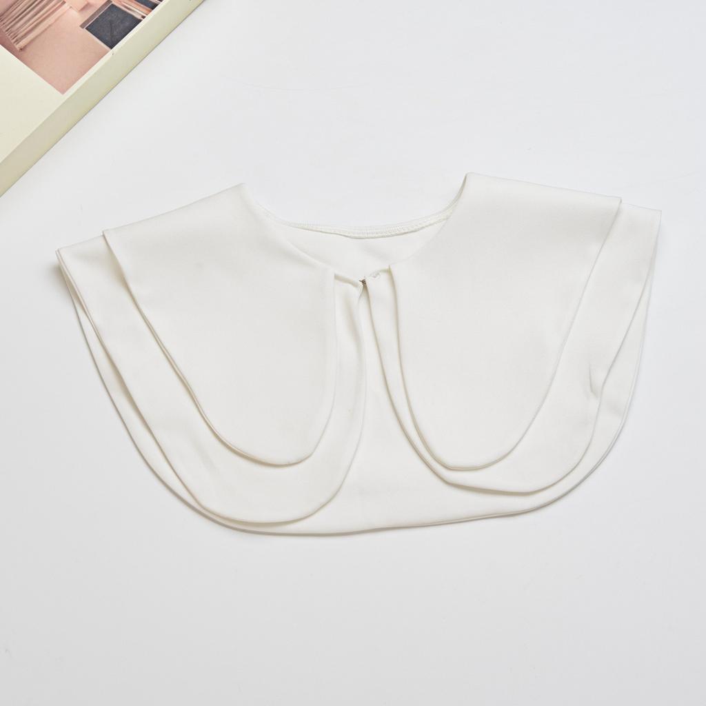 Solid Color Fake Collar Shawl Removable Half Shirt Collar Decoration Blouse Detachable False Lapel Blouse Tops Small Cape