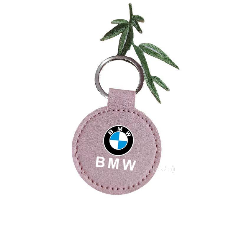 Leather Car Badge Keychain Keyring Styling Key Ring Pendan Gifts For BMW M 1 2 3 4 5 7 Series X6 X7 F10 F30 E46 E60 Car Sticker npdf01