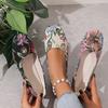 Mode Damen Ballerinas Mode Frühling Sommer Muster Flache Schuhe für Damen Atmungsaktive Mesh Flache Sneakers Damen Outdoor Bequeme Slipper