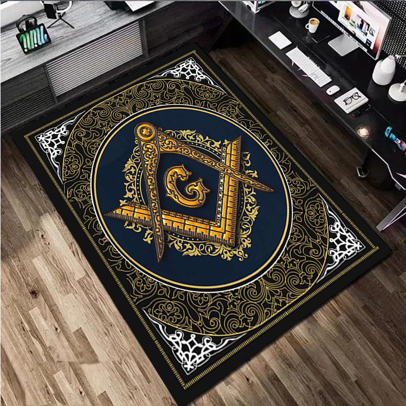 Freemason 1Pc Print Rug - home decoration Carpet For Living Room Bedroom Flooring Computer Chair Area Rug