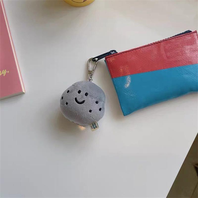 Peas Eye Orange Plush Keychain Cartoon Fruit Stuffed Doll Pendant Car Key Ring Backpack Bag Decor Kid Gift