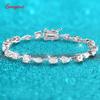 Smyoue Certified D Color Moissanite Tennis Bracelet for Women Men 100% 925  Silver Chain Couple Jewelry Christmas
