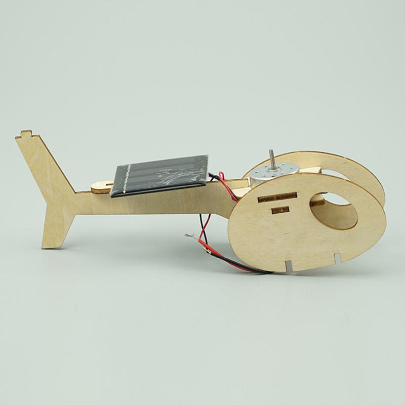 3D Wooden Puzzle Solar Energy Powered Airplane Model Kit Mechanical Craft Set Educational Toy For Kids & Adults