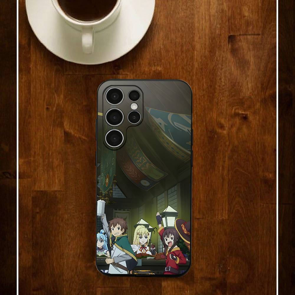 

Cartoon K-KonoSuba Silicone Case For Samsung S25 24 23 22 21 20 Plus Ultra 5G Lite Shockproof Cover Samsung S21plus