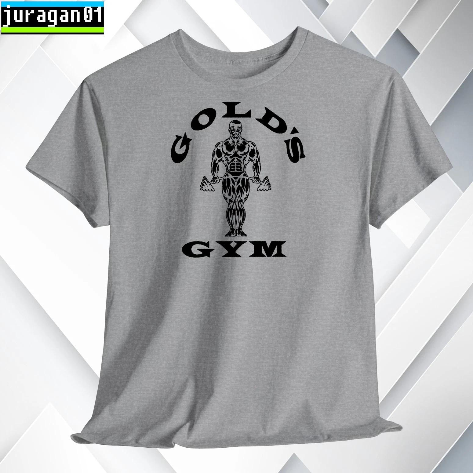 Футболка с логотипом Gold s Fitness Gym Черный/Серый/Синий/Красный/Белый S-5XL Сделано в США L