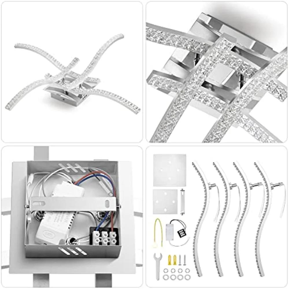 18W 24W LED Ceiling Lamps AC85-265V Ceiling Light Fixture Modern Design Ceiling Chandeliers for Dining Room Living Room Decor