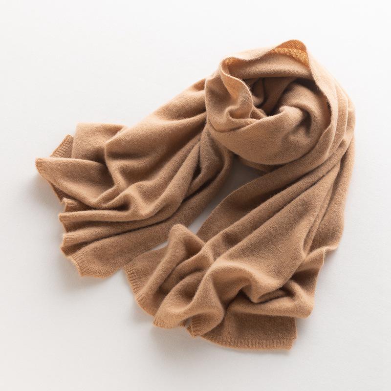 Women s 100% Pure Cashmere Scarf - Medium Length, Fashionable Warm Knit for Autumn Winter, European American Style Shawl