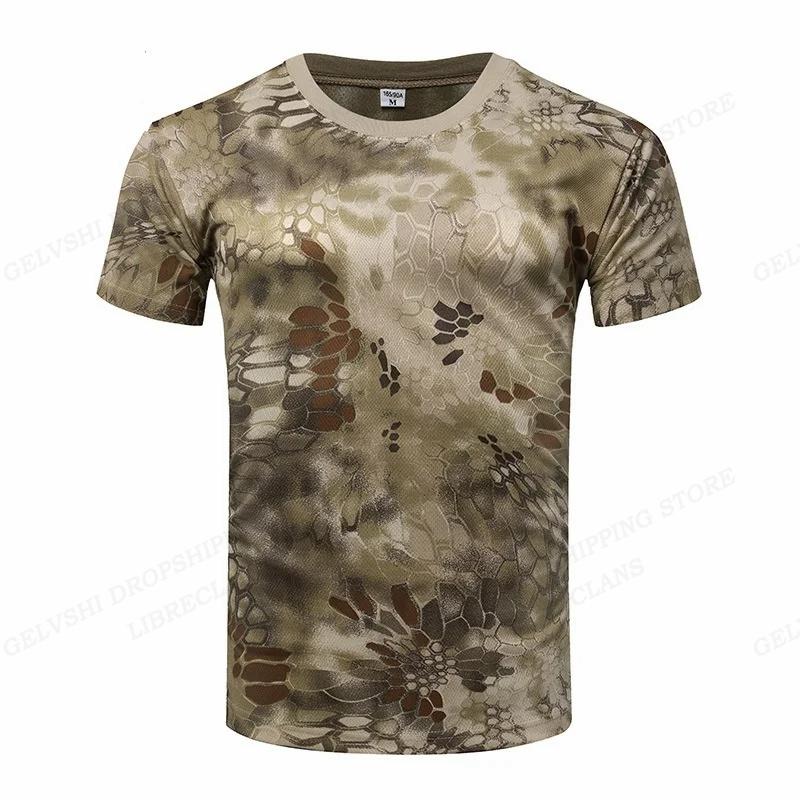 Summer Round Neck 3D Camouflage Print Top Fashionable Outdoors Casual Short Sleeved Men's T-shirts