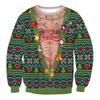 2025 Autumn Round Neck Snowman Reindeer Couple Hoodie