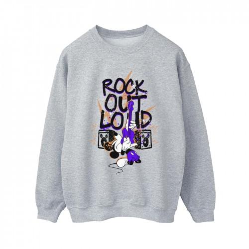 Disney Womens/Ladies Mickey Mouse Rock Out Loud Sweatshirt