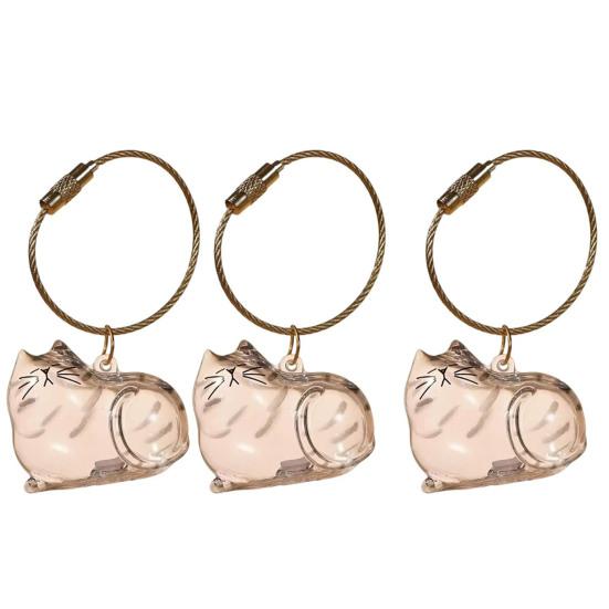 Cat Hair Storage Bottle Transparent Pet Fur Keepsake Capsule for Collecting Cat And Dog Hair Pet Memorial Urns Keychain for Cats Lover