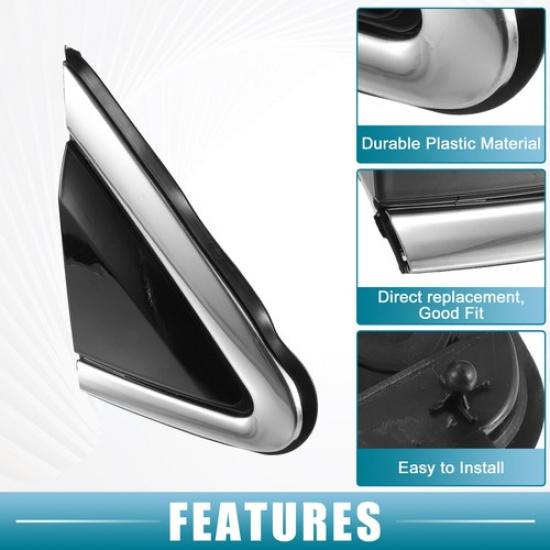 Pack of 1 For Nissan Murano  2015-2018 Mirror Corner Fender Triangle Cover Trim