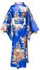 Sexy Japanese Japanese Floral With Obi [Lady Lazy] Kimono, Clothes, Cosplay, Clothes, Long, Crossdressing, Yukata, Pattern, (Blue)