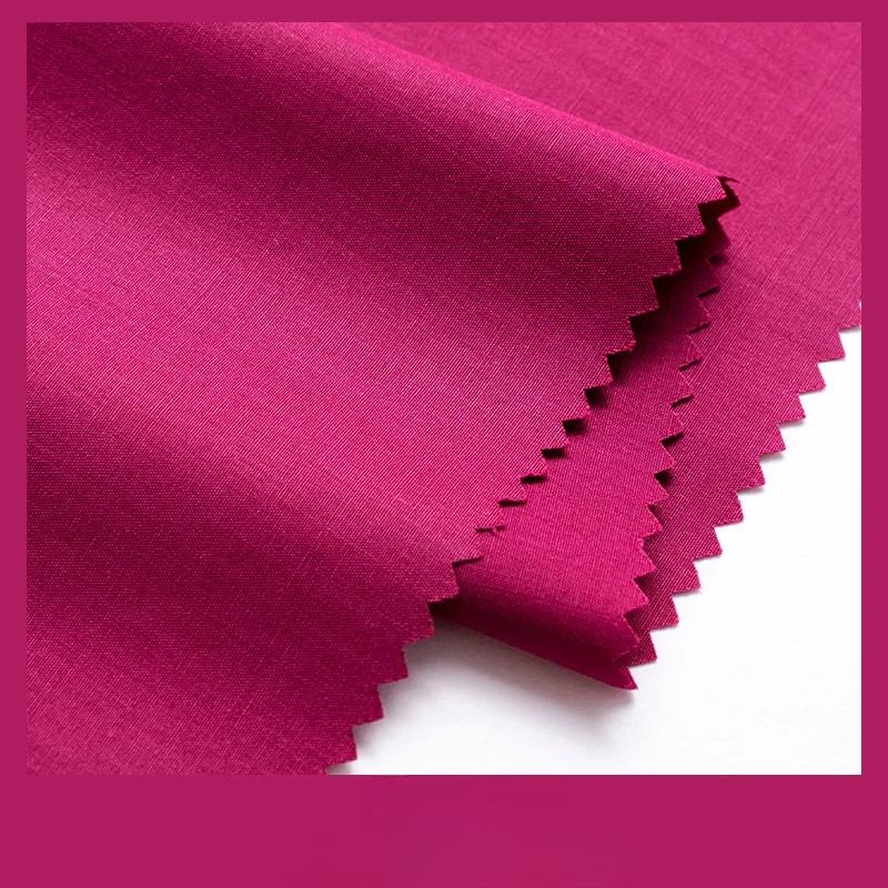 Plain Combed Cotton Fabric Poplin for Clothes Shirt Dresses Sewing High-grade Smooth Skirts Cloth Thin Anti-wrinkle