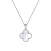 Collier haut de gamme en nacre Silver Clover