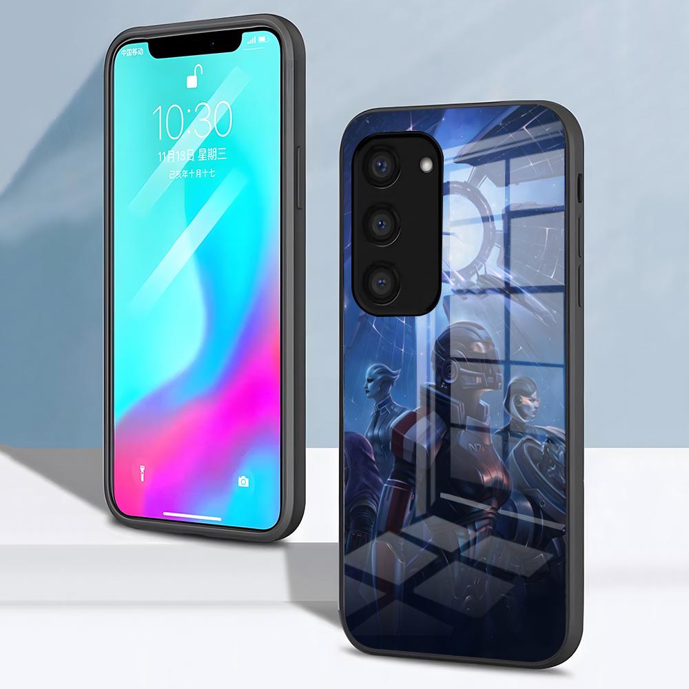N7 Mass Effect Phone Case For Samsung S26 S25 S24 FE S23 S22 S21 Plus S20 Ultra Note20Ultra Black Glass Cover