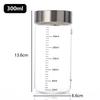 100-500ml Glass Bottle with Scale High Borosilicate Heat-resistant Glass Seal Jar Kitchen Seasoning Spices Storage Bottle Gadget
