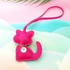 Fashion PU Leather Cat Pendant Keychain Cute Animal Keyring Women Bag Charm Handbag Hanging Decoration For Girl Gifts