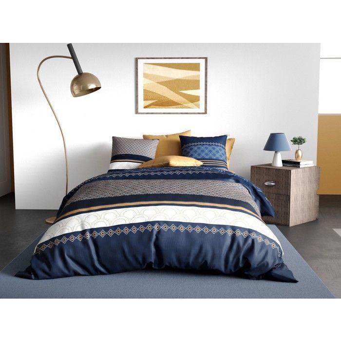 Parure housse de couette 3pcs 260x240cm 100% coton 57fils kalypso