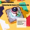 Winter Snowman 2026 Calendar Paper Craft Art Battery Power Christmas Table Decoration top sale