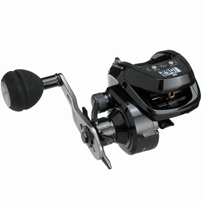 AbuGarcia MAX DLC BG H Digital Line Counter Reel - Right Handed, Deep Spool, High Gear, Power Handle - Black