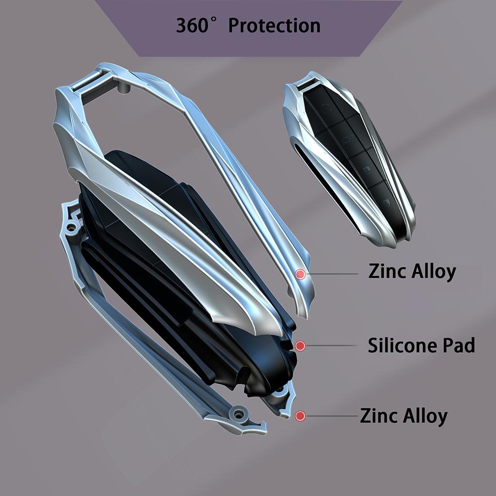Zinc Alloy Car Key Case Cover For Byd Song Pro Plus Max Dmi Ev Seal Dolphin Remote Control Key Auto Accessories