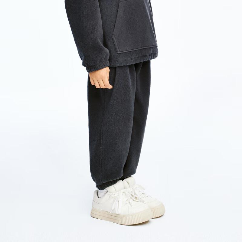 little MO&Co. Fleece-Lined Kids Elastic Waist Jogger Sweatpants 110