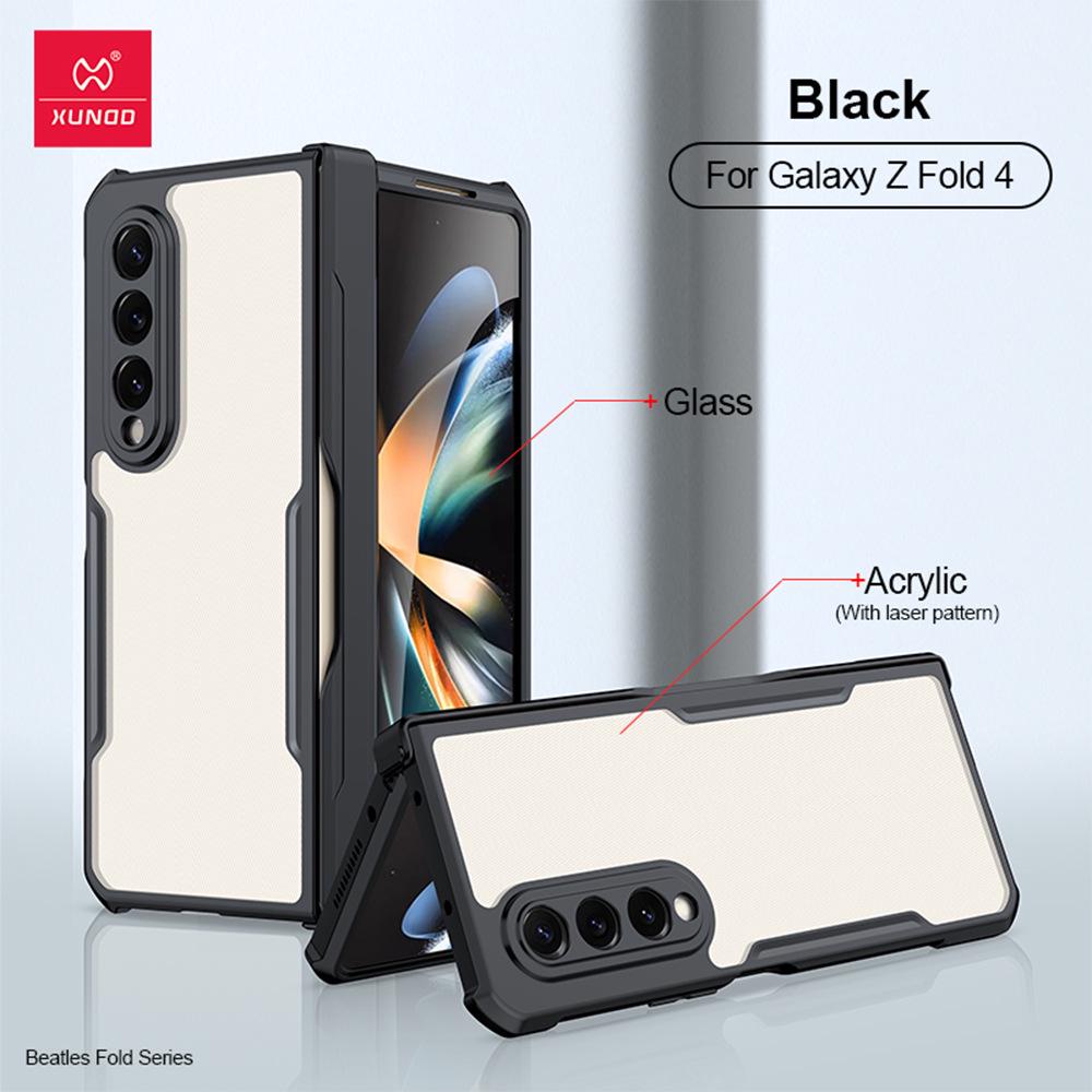 Xundi Z Fold7 Schokbestendige Hoes voor Samsung Galaxy 6 - Transparante Glazen Opvouwbare Cover