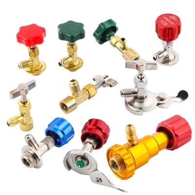 Koudemiddel Flesopener Airconditioner Koudemiddel Blik Aftapkraan Ventiel Flesopener Gereedschap Messing Afgifteventiel R410 D4L5