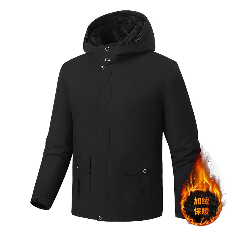 Fashionable and Versatile Men's Thickened Warm Winter Jacket - Wrinkle Resistant Lightweight Soft and Cozy Long Sleeve Down Jacket