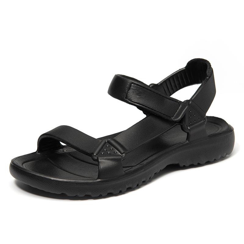 Fashion Ladies' Summer Flip-flops Are Breathable, Solid-color Outdoor, with Velcro Flat Bottoms, Comfortable and Not Tiring To The Feet