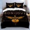 """Bon Jovi Beddengoed Set Zwart""" Beddengoed Dekbedovertrek Set Dekbedovertrek Kussenslopen"""  (1 * Dekbedovertrek 2 * Kussenslopen, zonder dekbedvulling)