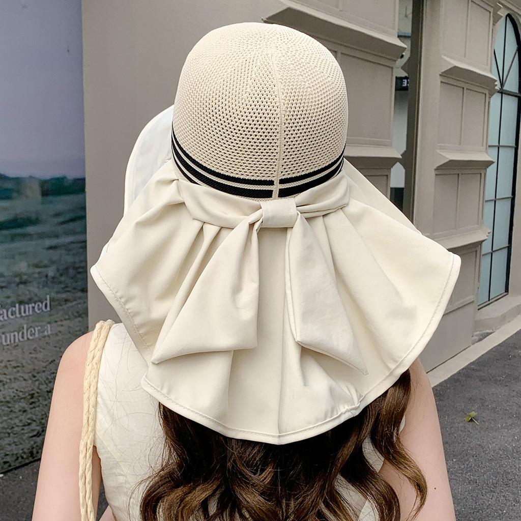 Sunscreen Hat Women's Summer New Oversized Shawl Sun Hat Large Brim Anti-ultraviolet Face Protection Neck Shows Small Face