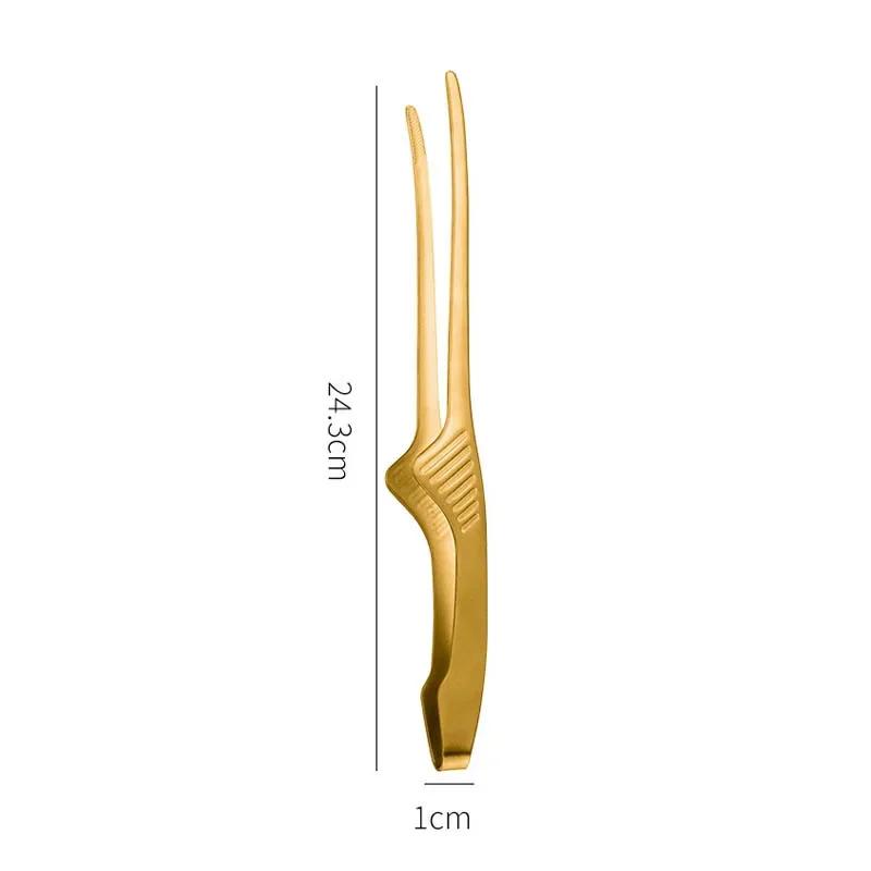 1Pc Food Clip Stainless Steel Barbecue Clips Portable Outdoor Grilling Tweezers Non-Slip Steak Tongs Kitchen Cooking Tools