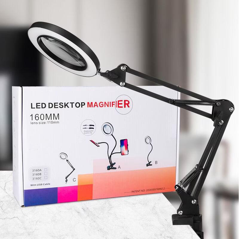 Mifflame LED Magnifying Lamp with Desk Clamp