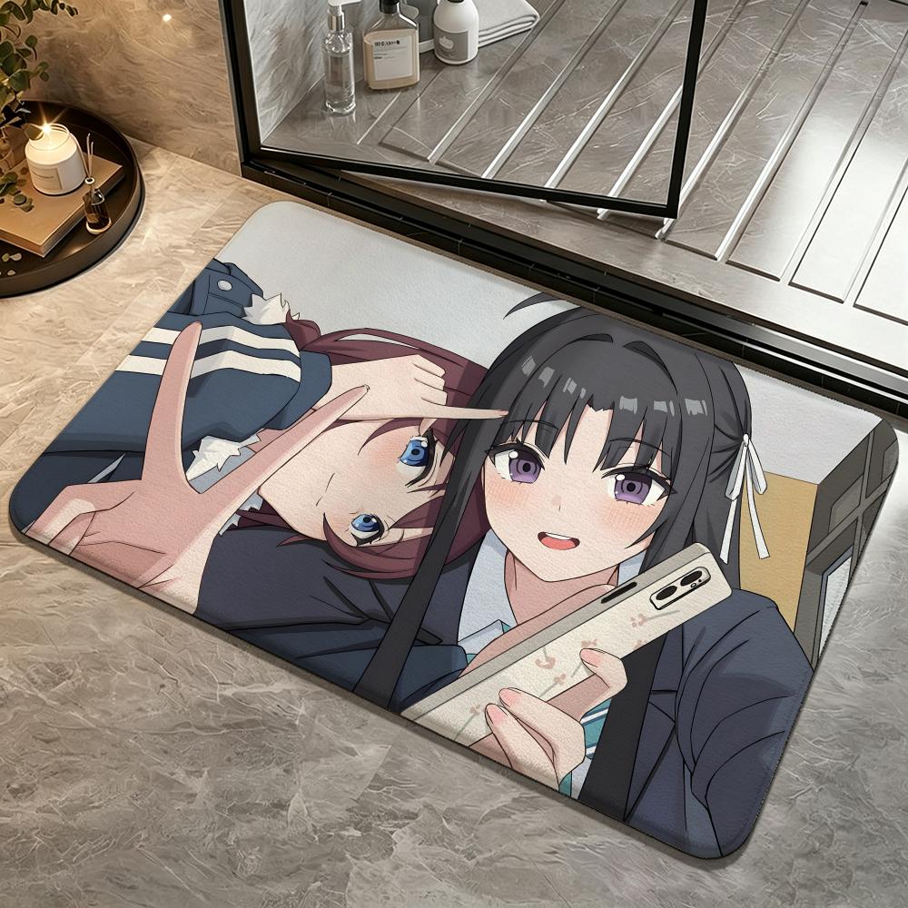 Anime-girls Band cryS Floor Mat Soft Non-Slip Bath Mat, Bedside Carpet, Absorbent Doormat for Home