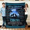 Wolf and Moon Flannel Blanket Soft Cozy Throws Napping Travel Use